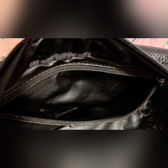 EUC Osgoode Marley Black Pebble Cashmere Leather Toiletry Shave Travel Pouch Bag - Picture 10 of 11